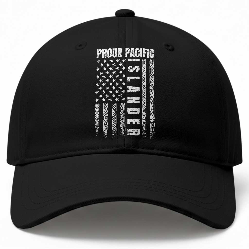 Proud Pacific Islander Baseball Cap AAPI Heritage Month Polynesian Tribal American Flag TS11 Print Your Wear