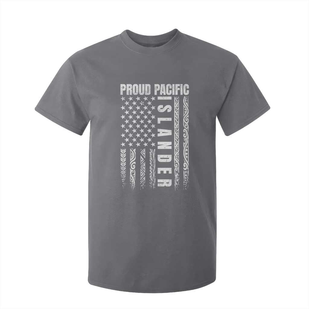 Proud Pacific Islander T Shirt For Kid AAPI Heritage Month Polynesian Tribal American Flag TS11 Charcoal Print Your Wear