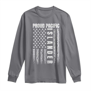 Proud Pacific Islander Long Sleeve Shirt AAPI Heritage Month Polynesian Tribal American Flag TS11 Charcoal Print Your Wear