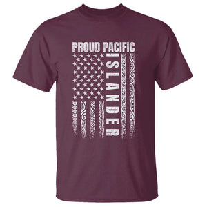 Proud Pacific Islander T Shirt AAPI Heritage Month Polynesian Tribal American Flag TS11 Maroon Print Your Wear