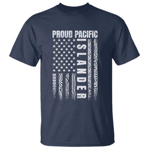 Proud Pacific Islander T Shirt AAPI Heritage Month Polynesian Tribal American Flag TS11 Navy Print Your Wear