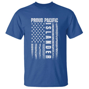 Proud Pacific Islander T Shirt AAPI Heritage Month Polynesian Tribal American Flag TS11 Royal Blue Print Your Wear