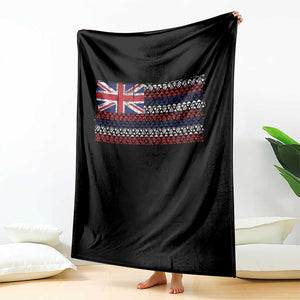 Hawaiian Tribal Flag State of Hawaii Throw Blanket TS11 Print Your Wear