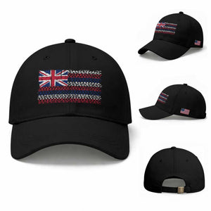 Hawaiian Tribal Flag State of Hawaii Baseball Cap TS11 Baseball Cap Universal Fit Black Print Your Wear