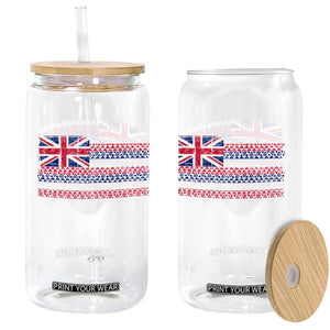 Hawaiian Tribal Flag State of Hawaii Glass Can TS11 Print Your Wear
