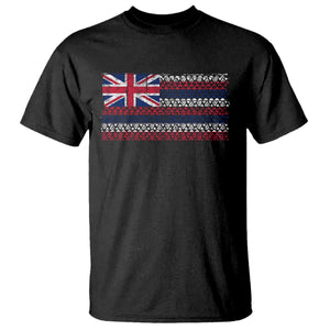 Hawaiian Tribal Flag State of Hawaii T Shirt TS11 Black Print Your Wear