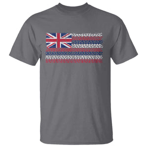 Hawaiian Tribal Flag State of Hawaii T Shirt TS11 Charcoal Print Your Wear