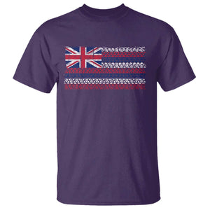 Hawaiian Tribal Flag State of Hawaii T Shirt TS11 Purple Print Your Wear