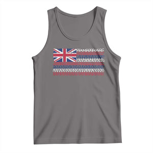 Hawaiian Tribal Flag State of Hawaii Tank Top TS11 Deep Heather Print Your Wear