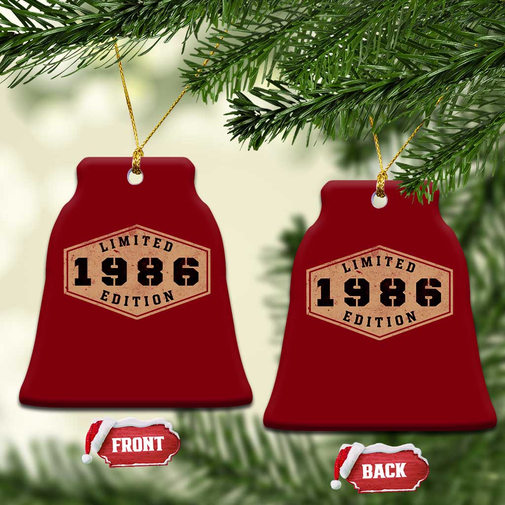 40th Birthday Ceramic Ornament 1986 Limited Edition Gifts For Turning 40 TS11 Print Your Wear