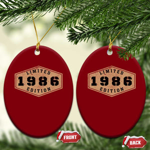 40th Birthday Ceramic Ornament 1986 Limited Edition Gifts For Turning 40 TS11 Print Your Wear