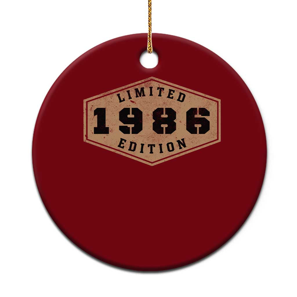 40th Birthday Ceramic Ornament 1986 Limited Edition Gifts For Turning 40 TS11 1pc Red Print Your Wear
