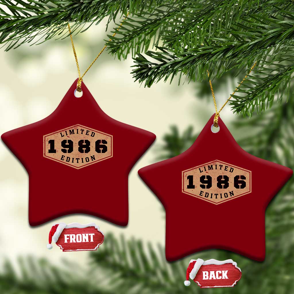 40th Birthday Ceramic Ornament 1986 Limited Edition Gifts For Turning 40 TS11 Print Your Wear