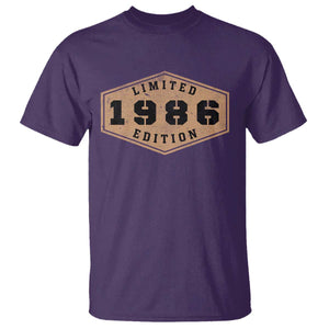 40th Birthday T Shirt 1986 Limited Edition Gifts For Turning 40 TS11 Purple Print Your Wear