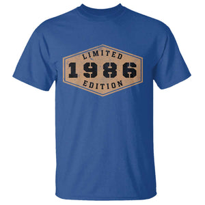 40th Birthday T Shirt 1986 Limited Edition Gifts For Turning 40 TS11 Royal Blue Print Your Wear