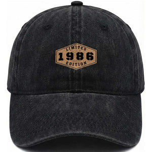 40th Birthday Washed Cotton Baseball Cap 1986 Limited Edition Gifts For Turning 40 TS11 Print Your Wear