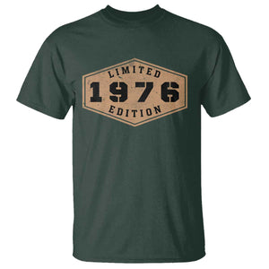 50th Birthday T Shirt 1976 Limited Edition Gifts For Turning 50 TS11 Dark Forest Green Print Your Wear
