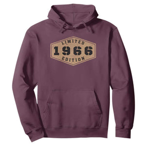 60th Birthday Hoodie 1966 Limited Edition Gifts For Turning 60 TS11 Maroon Print Your Wear