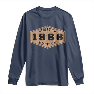 60th Birthday Long Sleeve Shirt 1966 Limited Edition Gifts For Turning 60 TS11 Navy Print Your Wear