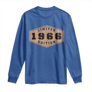60th Birthday Long Sleeve Shirt 1966 Limited Edition Gifts For Turning 60 TS11 Royal Blue Print Your Wear