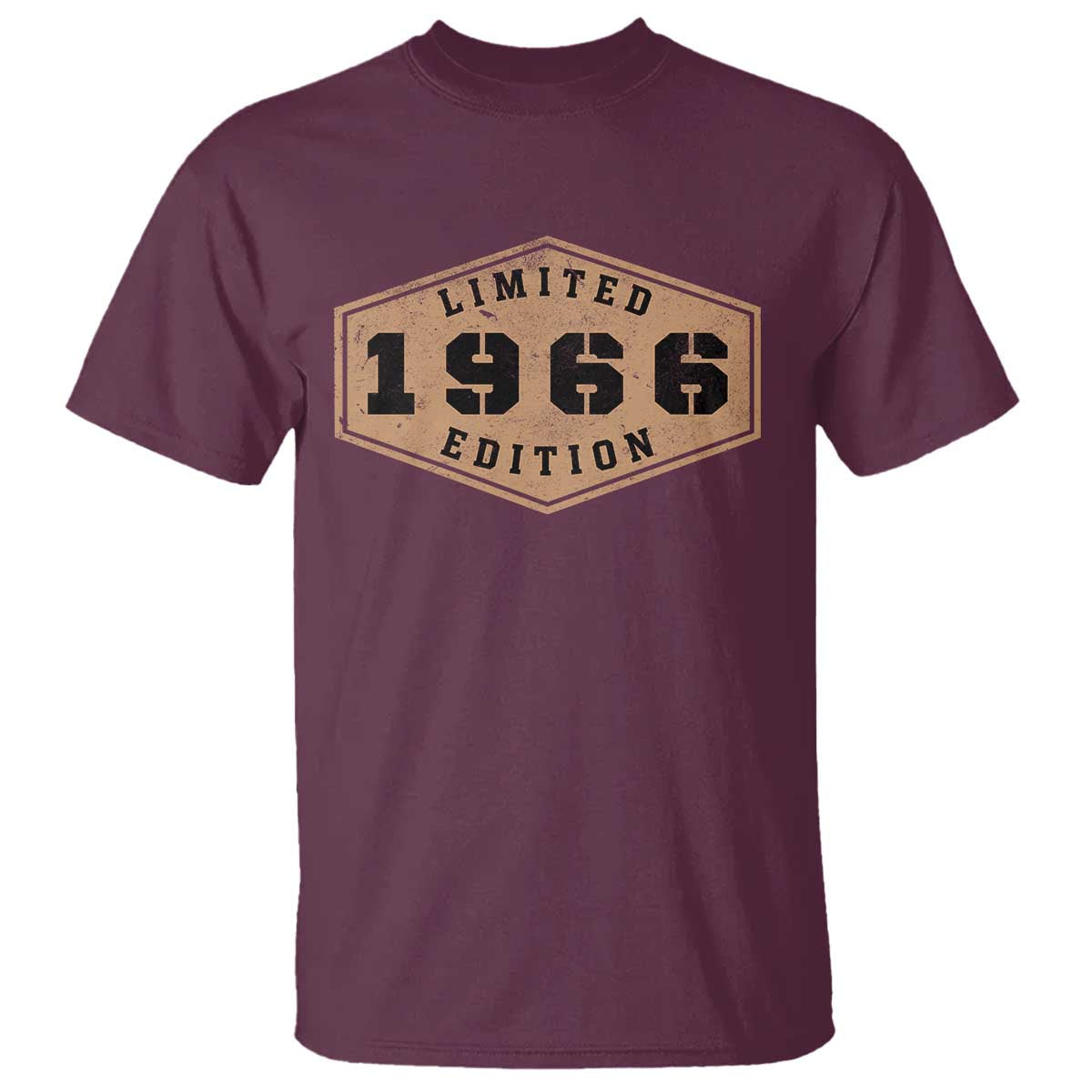 60th Birthday T Shirt 1966 Limited Edition Gifts For Turning 60 TS11 Maroon Print Your Wear