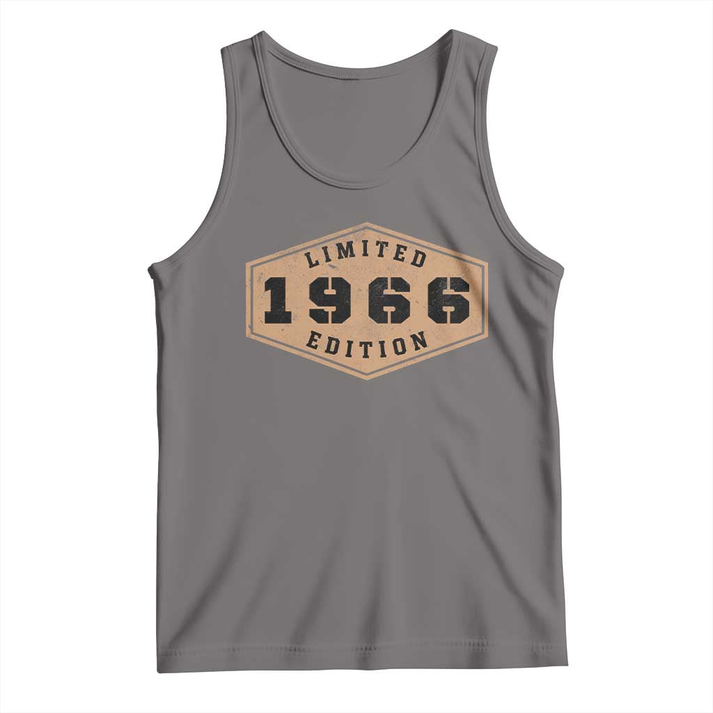 60th Birthday Tank Top 1966 Limited Edition Gifts For Turning 60 TS11 Deep Heather Print Your Wear