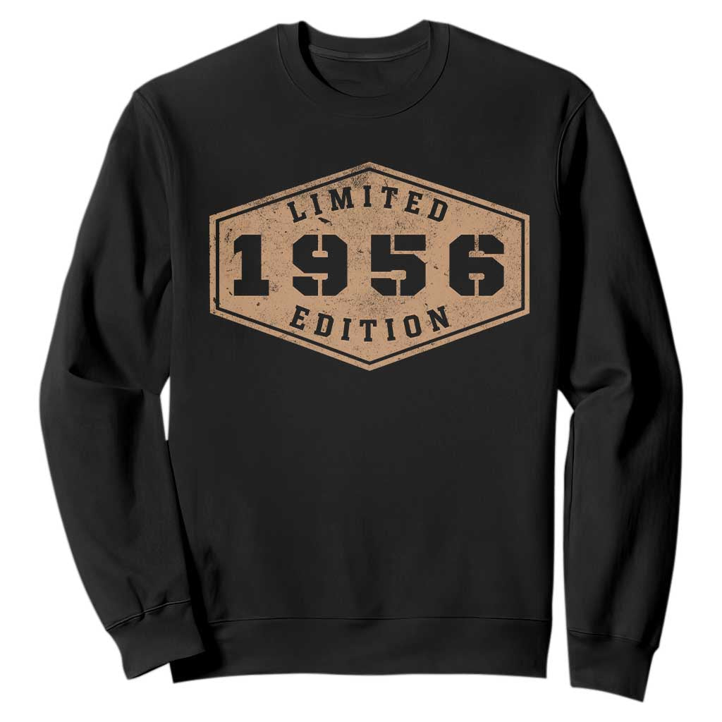 70th Birthday Sweatshirt 1956 Limited Edition Gifts For Turning 70 TS11 Black Print Your Wear