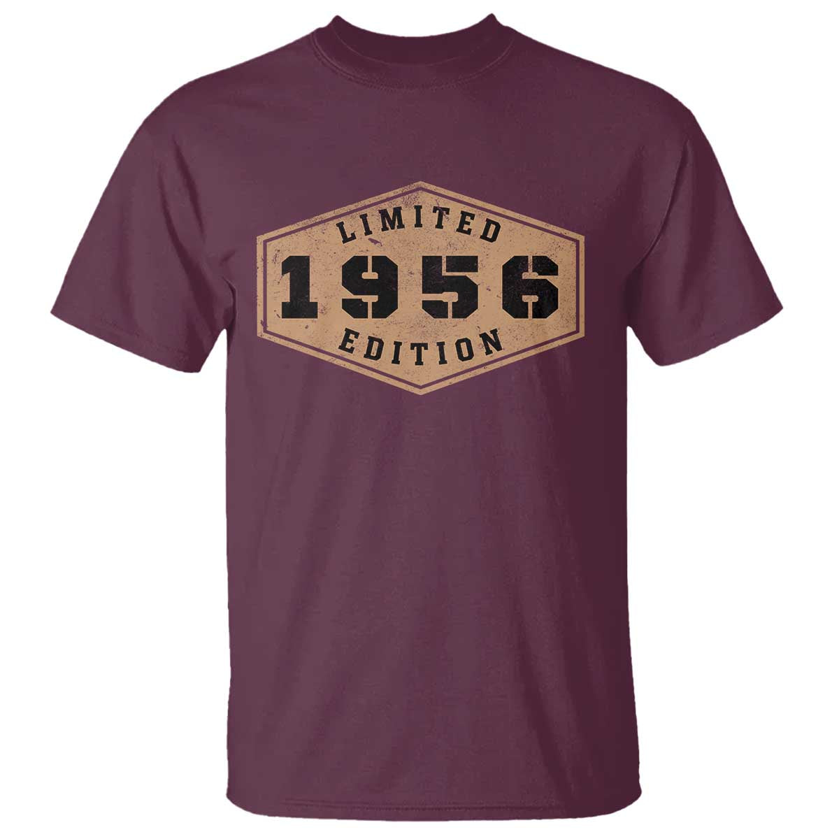 70th Birthday T Shirt 1956 Limited Edition Gifts For Turning 70 TS11 Maroon Print Your Wear