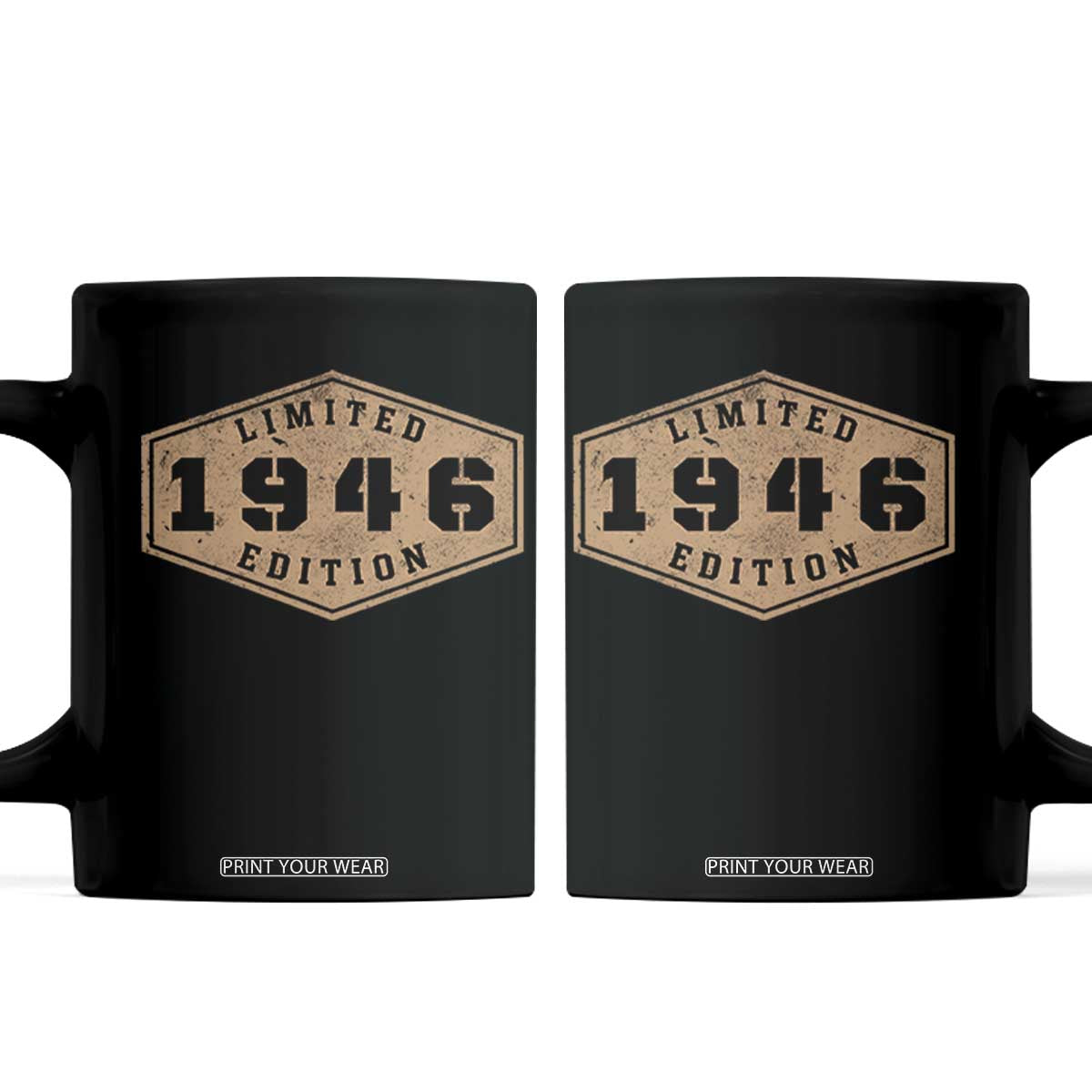 80th Birthday Coffee Mug 1946 Limited Edition Gifts For Turning 80 TS11 Black Print Your Wear