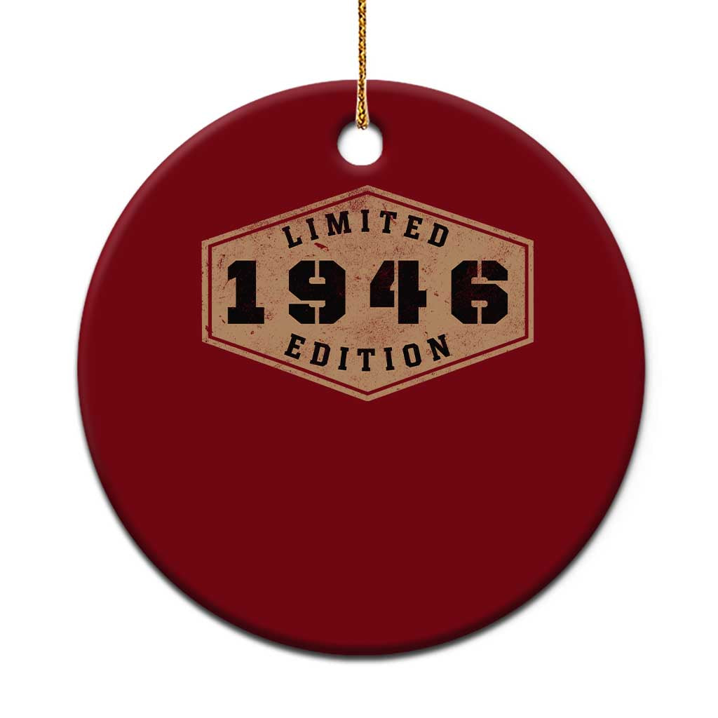 80th Birthday Ceramic Ornament 1946 Limited Edition Gifts For Turning 80 TS11 1pc Red Print Your Wear