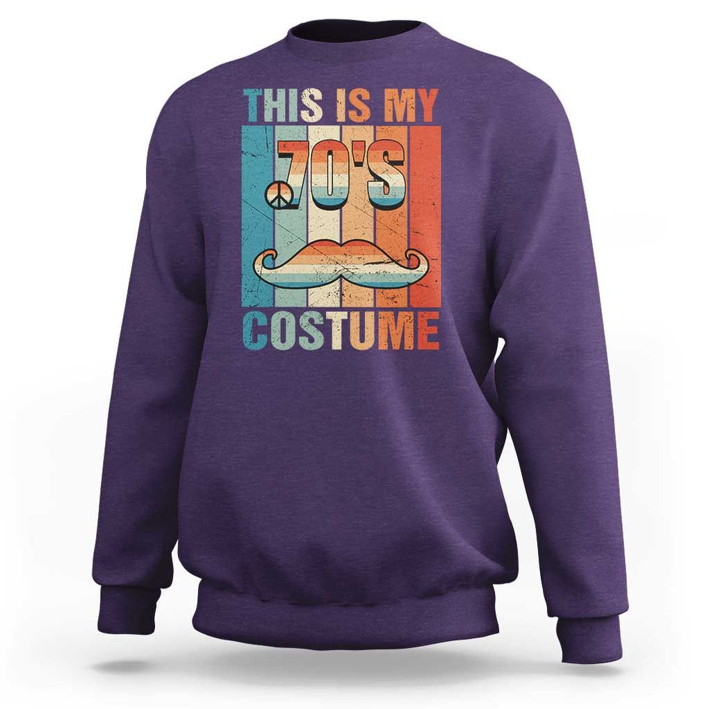 70s Styles Sweatshirt This Is My 70's Costume 1970s Outfit Retro Vintage Disco TS11 Purple Print Your Wear