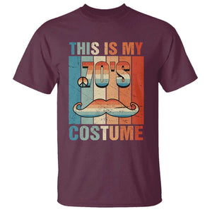 70s Styles T Shirt This Is My 70's Costume 1970s Outfit Retro Vintage Disco TS11 Maroon Print Your Wear