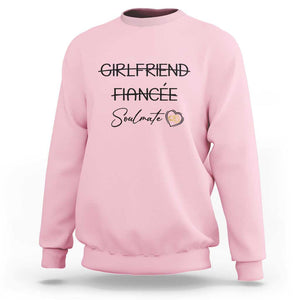 Funny Bride Sweatshirt Girlfriend Fiance Soulmate Engagement Honeymoon Vacation Diamond Ring TS11 Light Pink Print Your Wear