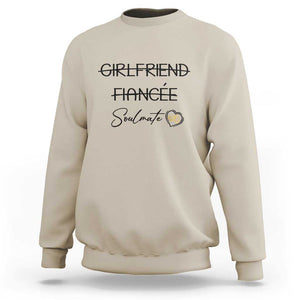 Funny Bride Sweatshirt Girlfriend Fiance Soulmate Engagement Honeymoon Vacation Diamond Ring TS11 Sand Print Your Wear