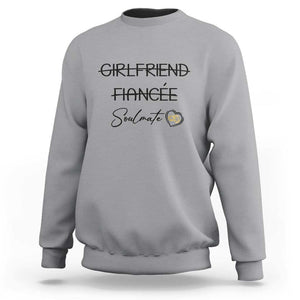 Funny Bride Sweatshirt Girlfriend Fiance Soulmate Engagement Honeymoon Vacation Diamond Ring TS11 Sport Gray Print Your Wear