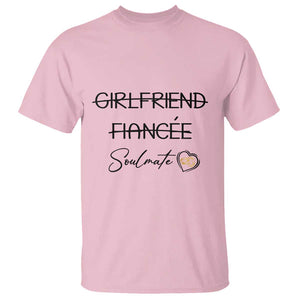 Funny Bride T Shirt Girlfriend Fiance Soulmate Engagement Honeymoon Vacation Diamond Ring TS11 Light Pink Print Your Wear