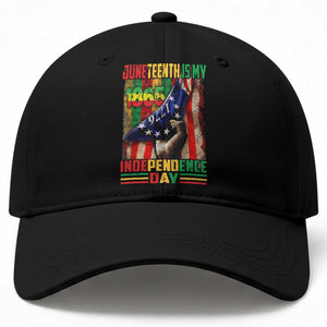 Juneteenth Is My Independence Day Baseball Cap Black Pride American Flag TS11 Print Your Wear