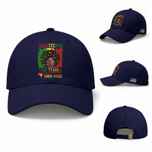 Juneteenth 160 Years Of Freedom Baseball Cap African American Pride TS11 Baseball Cap Universal Fit Dark Blue Print Your Wear