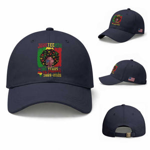 Juneteenth 160 Years Of Freedom Baseball Cap African American Pride TS11 Baseball Cap Universal Fit Navy Print Your Wear