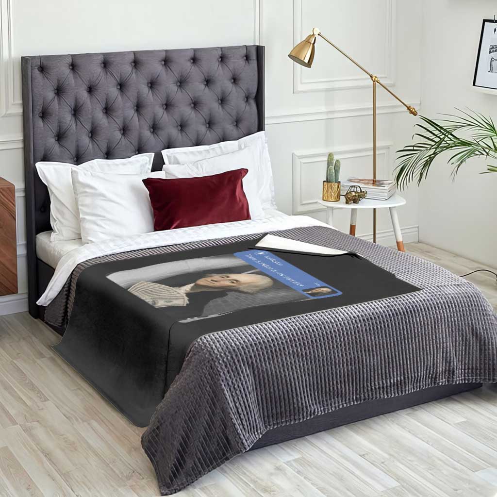 There is Motion At Your Front Door George Washington Meme Throw Blanket TS11 Print Your Wear