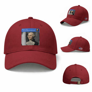 There is Motion At Your Front Door George Washington Meme Baseball Cap TS11 Baseball Cap Universal Fit Cherry Red Print Your Wear