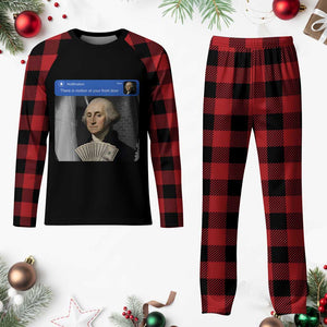 There is Motion At Your Front Door George Washington Meme Plaid Pajama Set TS11 Buffalo Plaid Print Your Wear