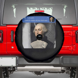 There is Motion At Your Front Door George Washington Meme Spare Tire Cover TS11 Black Print Your Wear