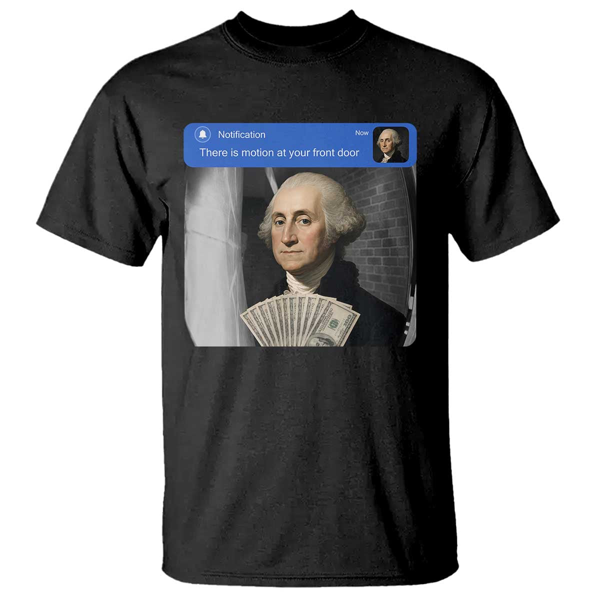 There is Motion At Your Front Door George Washington Meme T Shirt TS11 Black Print Your Wear