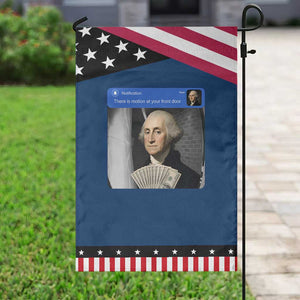 There is Motion At Your Front Door George Washington Meme Patriotic Garden Flag TS11 Classic Blue Black Print Your Wear