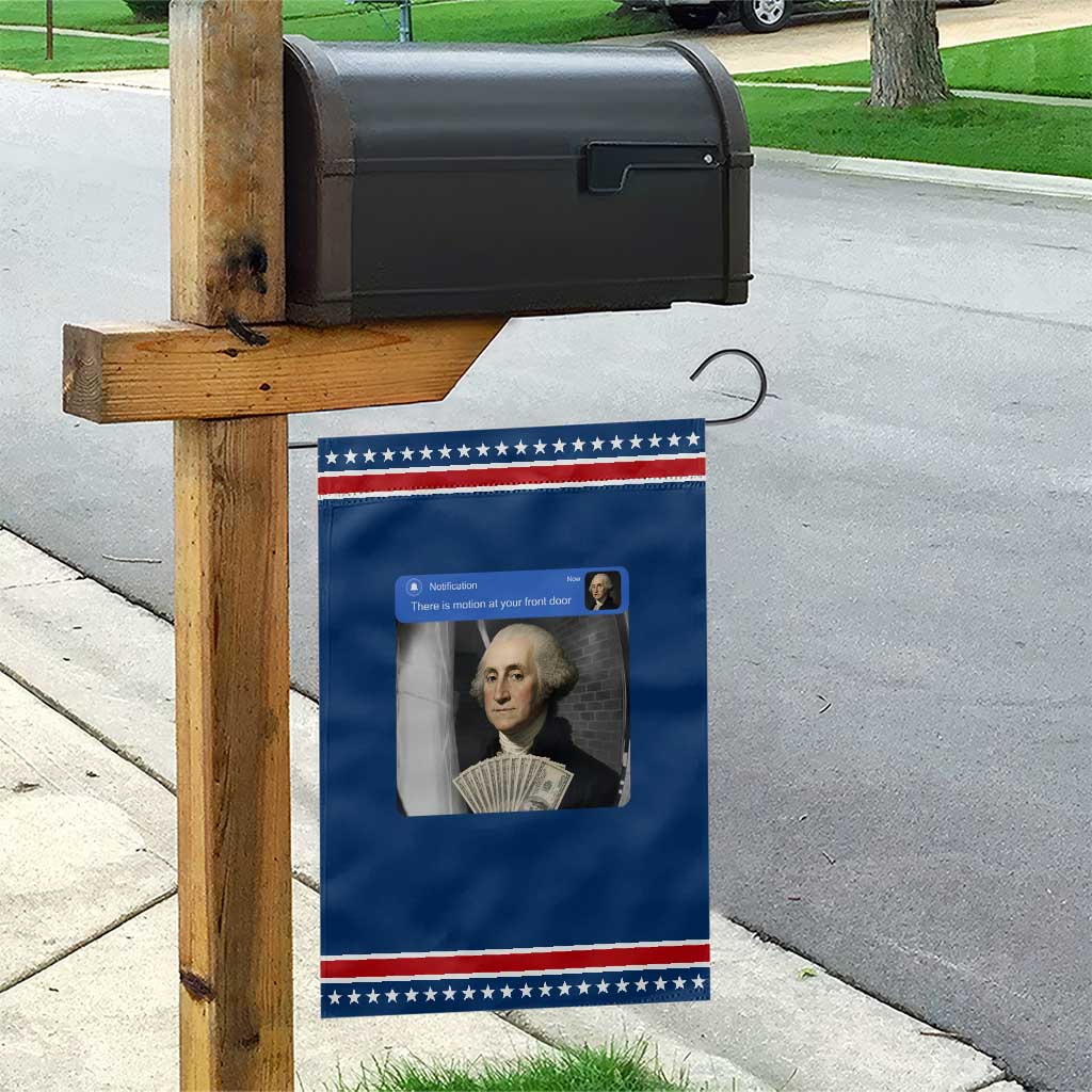 There is Motion At Your Front Door George Washington Meme Patriotic Garden Flag TS11 Classic Blue Red Print Your Wear