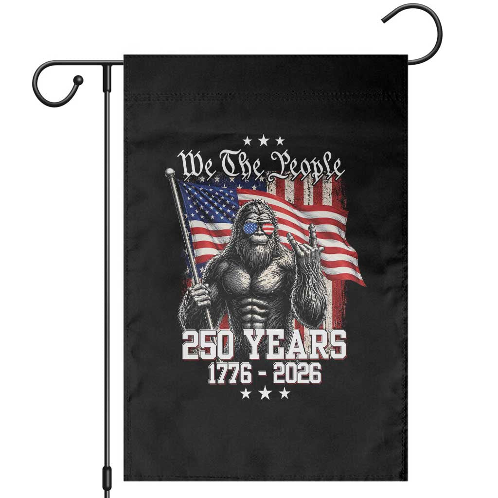 250th Anniversary USA Bigfoot Garden Flag Sasquatch 250 Years Independence TS11 Black Print Your Wear