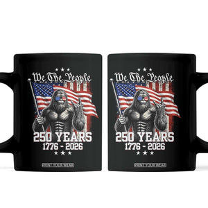 250th Anniversary USA Bigfoot Coffee Mug Sasquatch 250 Years Independence TS11 Black Print Your Wear