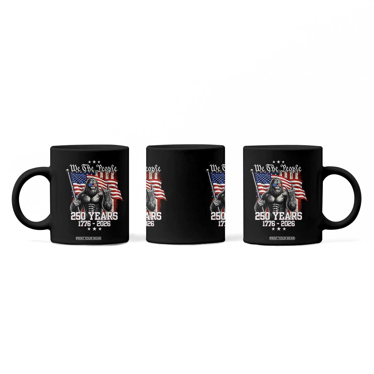 250th Anniversary USA Bigfoot Coffee Mug Sasquatch 250 Years Independence TS11 Print Your Wear