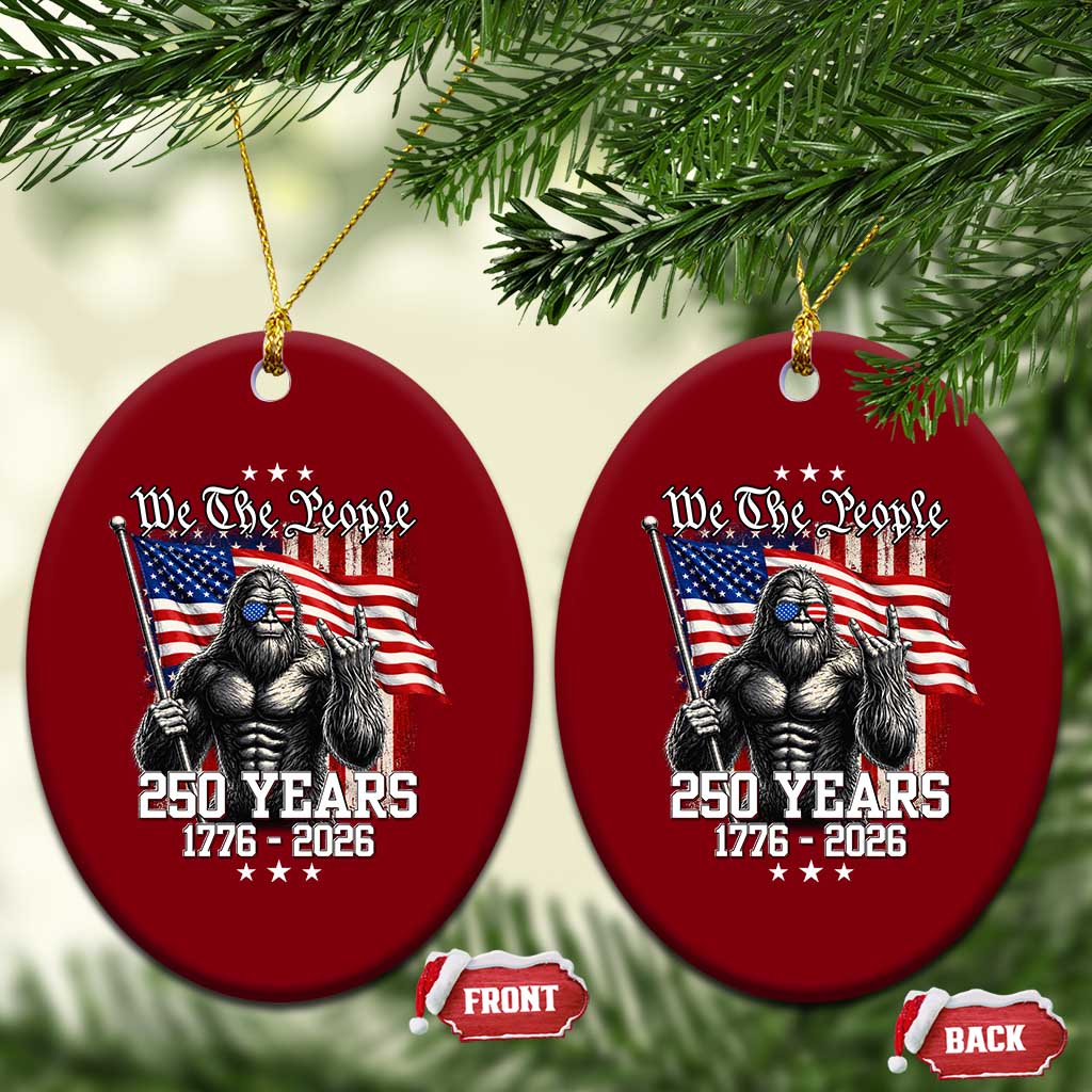 250th Anniversary USA Bigfoot Ceramic Ornament Sasquatch 250 Years Independence TS11 Print Your Wear